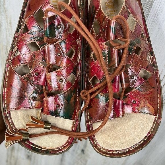 Alegria Valerie Southwestern Romance‎ Womens 9 US 39 EU Shoes Lace Sandals - Picture 3 of 12